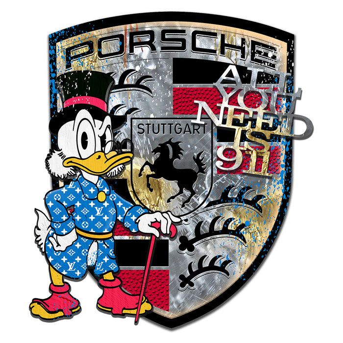 Pop Art Kunstwerk „Porsche – All you need is 911“ – Devin Miles