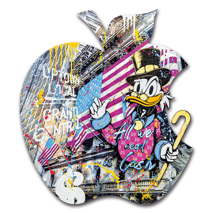 Pop Art Kunstwerk - Devin Miles: All we need is cash