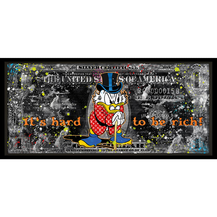 Pop Art Kunstwerk - Devin Miles "It's hard to be rich"