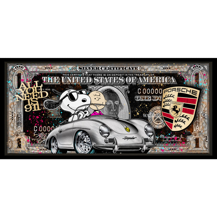 Pop Art Kunstwerk Devin Miles - "Need for Dollars"