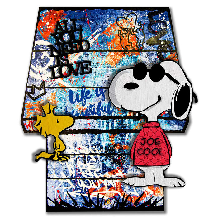 Pop Art Kunstwerk -  Devin Miles: Snoopy - Born to be a winner